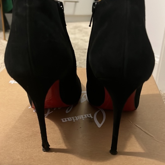 100MM Black Suede Bellissima Booties - Picture 3 of 6